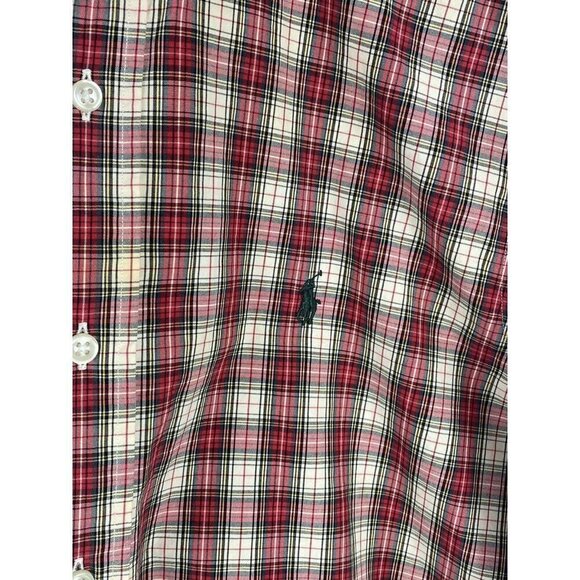 Ralph Lauren Men's Classic Fit Red Plaid Long Sleeve Button Down Shirt Sz 15/M - Picture 6 of 12